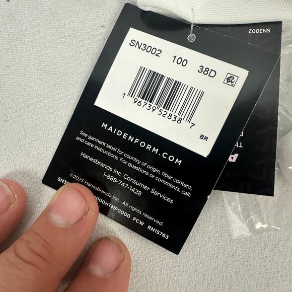 Maidenform Strapless Dreamwire Bra 38D White No Pinch No Poke Natural Lift New - Picture 3 of 6